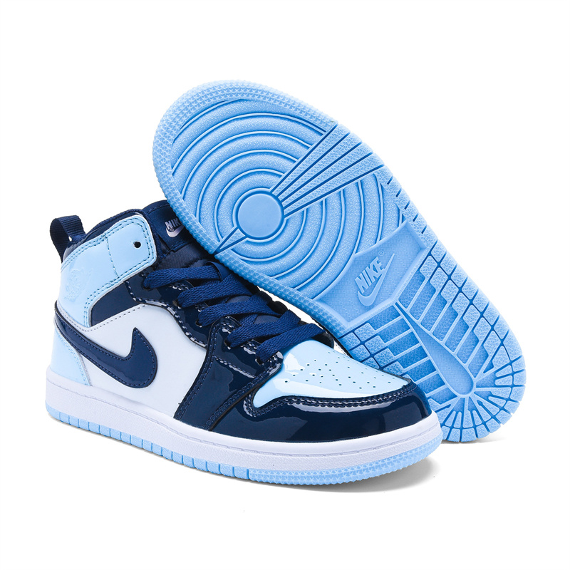 Youth Running Weapon Air Jordan 1 White/Blue/Navy Shoes 0167 Youth Running Weapon Air Jordan 1 White/Blue/Navy Shoes 0167